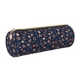 thumbnail image 1 of Disketp Autumn Leaves With Blue Estuche Organizador de Lápices de Cuero, Estuche de Oficina con Cremallera para Bolígrafo y Lápiz, 1 of 6