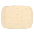thumbnail image 1 of Uxcell 100 piezas de forros para freidora de aire de 6 pulgadas, forros de vapor de bambú cuadrados con agujeros, papel pergamino perforado desechable para freidoras de aire, marrón, 1 of 7