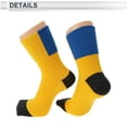 thumbnail image 5 of Unique Bargains Cycling Socks Absorb Sweat Outdoor Bike Socks Yellow Blue Black Size XL Neutral and Universal 1 Pair Color Matching, 5 of 7