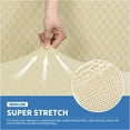 thumbnail image 4 of Stretch Jacquard Futon Cover with Elastic Bottom - Soft Sofa Bed Protector, Machine Washable, 4 of 7