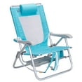 thumbnail image 6 of GCI Outdoor Big Surf with Slide Table Lightweight Low Profile Reclining Beach Chair, Seafoam, 6 of 10