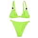 thumbnail image 5 of Moda Sexy Snap Lace Up Traje de baño de mujer Color sólido Dividir 2 piezas Conjuntos de bikini Ropa de playa, m Feliz Sencillez, 5 of 5