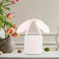 thumbnail image 5 of Shetay Easter Bunny Bucket 2025 – Large Cotton Capacity Foldable Storage Bag with Tie Ears, Easter Egg Collection Tote for Holiday Gifts, Candy Holder & Home Decoration (Pink), 5 of 6