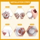 thumbnail image 5 of Naiovety 76 unids/set anillos de ojal de cortina que no se deforman deslizamiento suave y ojal de poco ruido hecho en PP Negro, 5 of 6