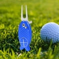 thumbnail image 1 of Herramienta de reparación de Divot de Golf, equipo portátil de repuesto, marcador de pelota de Golf plegable Azul, 1 of 8