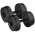 thumbnail image 1 of Yaheetech 33lb Adjustable Dumbbell Weight Set For Home Gym, Black, 1 of 7