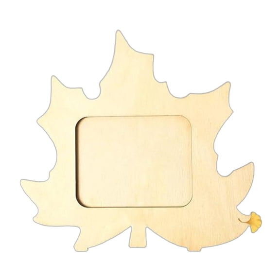 Goasio Wooden Pumpkin Photo Frame, Halloween Thanksgiving DIY Paintable Craft, Blank Wood Picture Holder, Fall Harvest Tabletop Decor for Living Room Desk