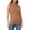 Coffee, variant on Tank Tops for Women Fitted Turtleneck Sleeveless Shirt Basic Tanks Womens Undershirts