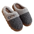 thumbnail image 2 of Bibifish Womens Fuzzy Slippers Fleece Lined Thick Non Slip Sole Slip On Slippers Soft Plush All Day Warm Wear Indoor Outdoor Winter Slippers, 2 of 4