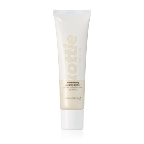 Lottie London Coconut Primer, 100% Vegan, Illuminating Makeup Primer, 1.06 fl oz