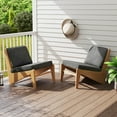 thumbnail image 4 of Costway 8-Pack 24" x 24" Deep Seat Cushion & Back Pillow with Removable Covers Outdoor Gray, 4 of 10