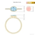 thumbnail image 5 of ANGARA Natural Bezel-Set Oval Aquamarine and Diamond Ring in 14K Yellow Gold for Women (Size-7x5mm) | March Birthstone, Birthday, Anniversary, Jewelry Gift for Women | Natural Aquamarine Ring, 5 of 9