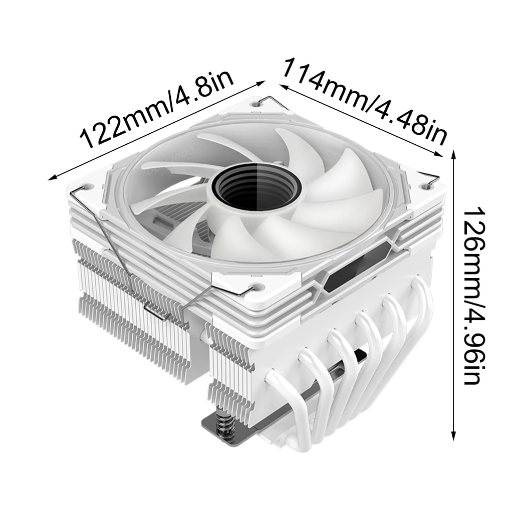 Zeiwohndc ARGB CPU Coolers with 6 Heat Pipes Computer CPU Air Coolers Fan Radiators