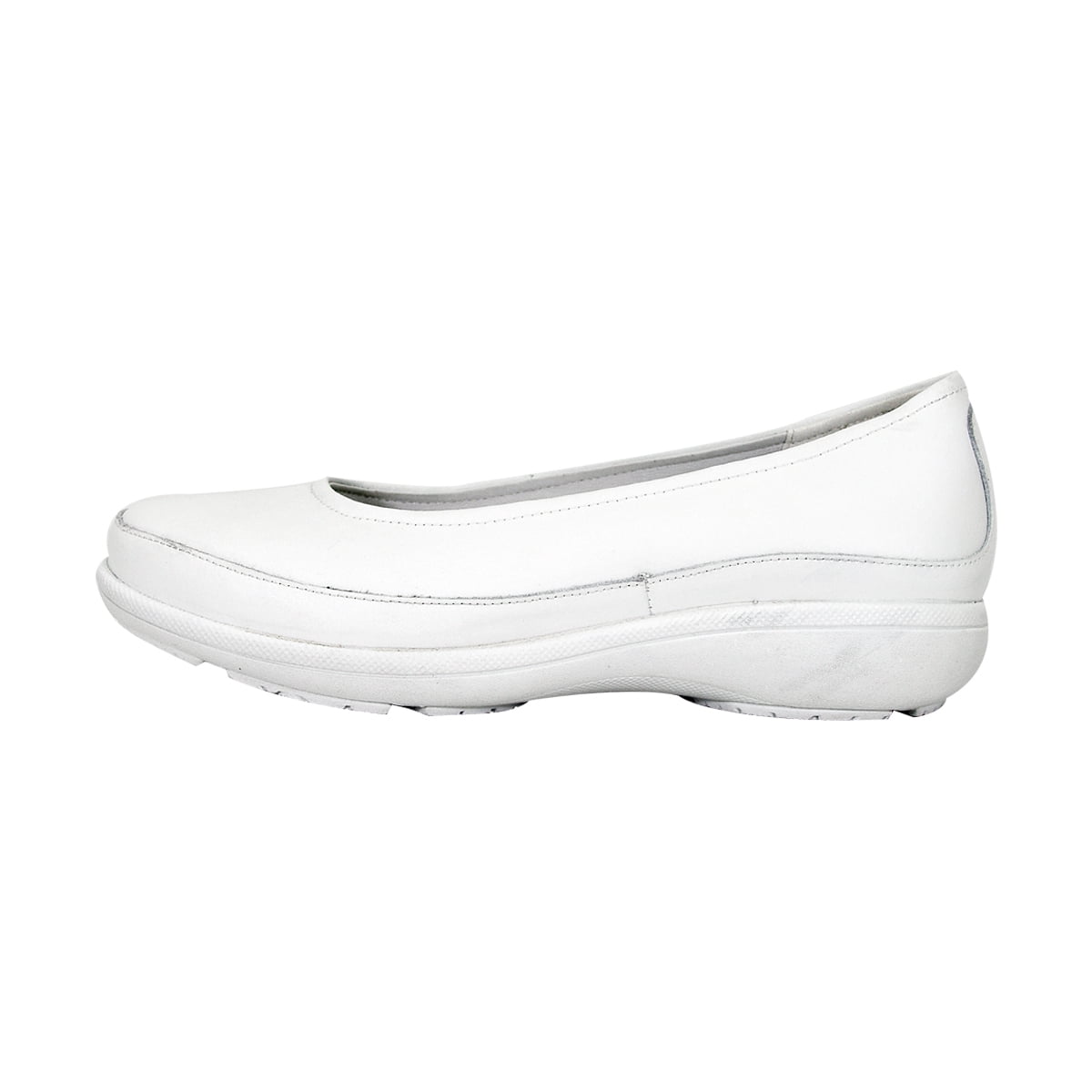 24 HOUR COMFORT Janine Wide Width Professional Sleek Shoe WHITE 7