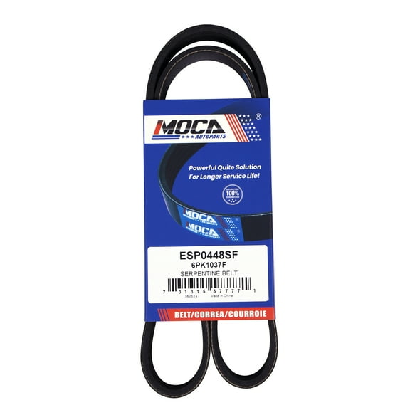 MOCA AUTOPARTS 6PK1037F Accessory Drive Belt Fit for 2011-2013 Ford Fiesta 1.6L