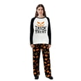 thumbnail image 3 of LuLiaMenton Couples Halloween Pajamas Set, Trick or Treat Pumpkin Face Print PJs, Long Sleeve Matching Sleepwear for Women Men, Mens 5XL, 3 of 5