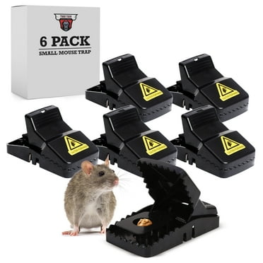 TwinTech JAWS Reusable Mouse Traps for Home | Powerful Plastic Mouse Traps Provide Effective and Sanitary Mice and Rodent Removal | Safe and Durable Touchless Trap for Mice | 6-Pack