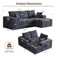 thumbnail image 4 of JARCLIC Modular Sectional Sofa with Storage, 94" Cloud Couches, L Shaped Boneless Sectional Couches for Living Room, Gray, 4 of 9
