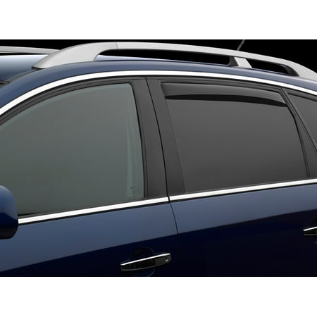 WeatherTech Custom Fit Side Window Deflectors compatible with 2019-2023 Ford Ranger - Rear Pair, Dark Tint