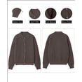 thumbnail image 2 of Cavosen Cardigan Sweater for Men Zipper Lightweight Button Down Coat with Pockets Solid Color Casual Versatile Cozy Clothes, 2 of 5
