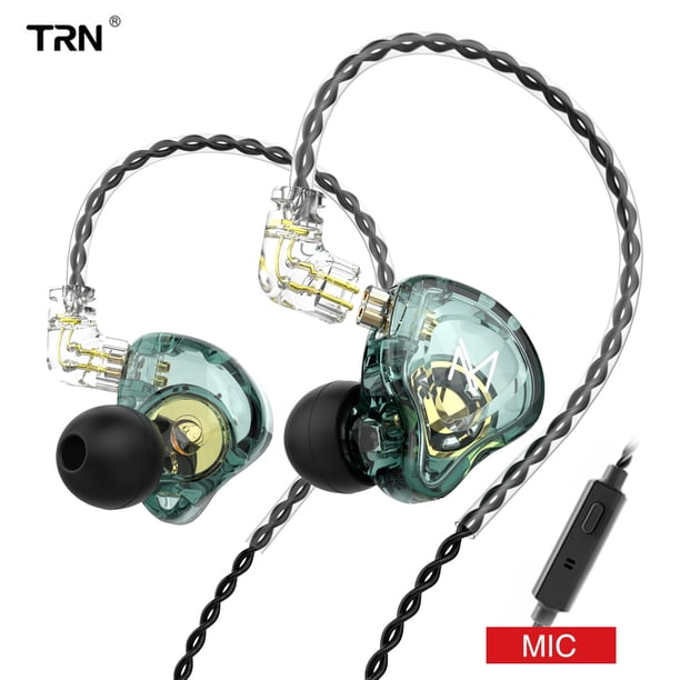 Auriculares intrauditivos TRN MT1 con sonido de alta claridad y conector de 10 mm