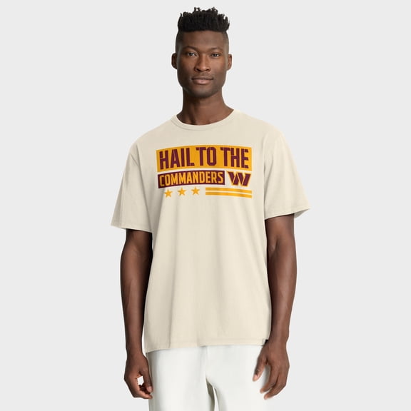 Men's Fanatics Cream Washington Commanders Team Archives T-Shirt