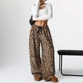 thumbnail image 5 of Women Leopards Print Fleece Sleep Pants Winter Warm Loose Fit Wide Leg Fuzzy Lounges Pants Pajama Bottoms For Home Comfort, 5 of 8