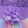 thumbnail image 4 of LYMAYTER Kids Baby Girls Princess Dresses Toddler Tulle Sleeveless Party Gown Girls Flower Bridesmaid Dress for 3-10 Years, 4 of 9