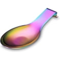 thumbnail image 1 of Matte Rainbow Spoon Rest, Stainless Steel Spoon Rest, Kitchen Utensil Holder, Pot Lid Holder (9.5 Inches), 1 of 7