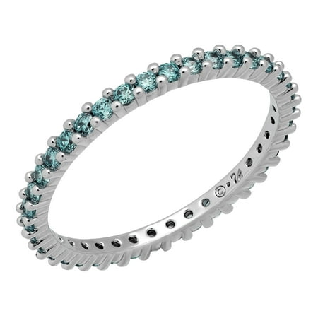Swarovski Vittore Rhodium Plated Blue Crystal PavÃ© Womens Ring Size 9 / 60 - 5221404