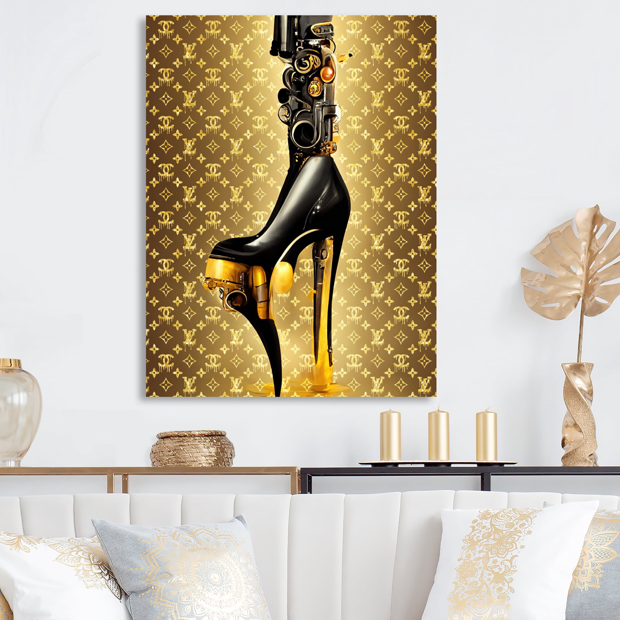 Designart Luxury Brand Bionic Heel III Canvas Wall Art