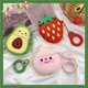 thumbnail image 5 of Funda de silicona para Airpods Pro compatible con Airpods Pro Case Funny Cute 3D Cartoon Cover [Serie de frutas y verduras] (Fresa sonriente) JAMW Sencillez, 5 of 5