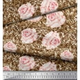thumbnail image 3 of Soimoi Modal Satin Fabric Check & Roses Floral Fabric Prints by Yard 42 Inch Wide, 3 of 3