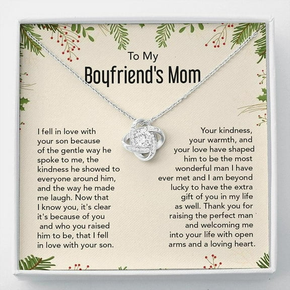 Personalized Christmas Gift for Boyfriend's Mom, To My Boyfriend Mom Necklace, Bf Mom Gift Ideas 1001c