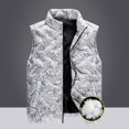 thumbnail image 2 of Men's Down Vest Maple Leaf Print Winter Warm Outdoor Activity Lightweight Insulated Jacket, 2 of 6
