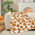 thumbnail image 5 of kladzum Pumpkin Print Throw Blanket 39.3"x27.5" Thanksgiving and Christmas Gifts Blanket Sofa Bedding Decorative Blankets Soft Cozy Travel Blanket for Bed, Couch, Office, Car, Dormitory, 5 of 6