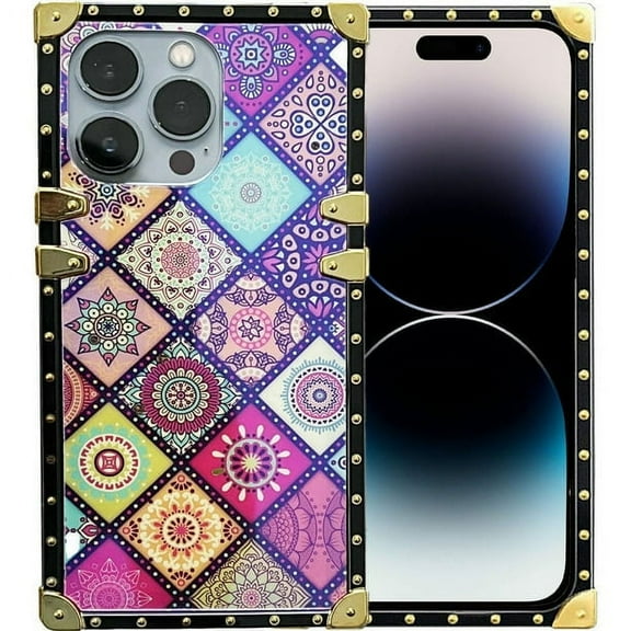 Glitter Rectangle Case for iPhone 15, Slim Shockproof Bumper Phone Case for Apple iPhone 15 2023 for Women Girls, Textile Red