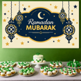 thumbnail image 6 of Ramadan Mubarak Lanterns Moon Stars Banner Celebration Decor Background Party Supplies Backdrop Ramadan Kareem Event Decorations Festive Props, 6 of 8