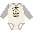 thumbnail image 3 of Inktastic Monkey I Love Hanging out with My Uncle Boys or Girls Long Sleeve Baby Bodysuit, 3 of 5