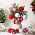 thumbnail image 6 of Christmas Ornaments Ball Red White Xmas Tree Ball Ornaments Christmas Hanging Ornaments Decorative Balls for Christmas Winter Holiday Table Bowls Vase Mantel Decor, Set of 16, 2.36 inch, 6 of 9
