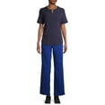 thumbnail image 2 of ClimateRight by Cuddl Duds Women's and Women's Plus Short Sleeve Stretch Woven Scrub Top, 2 of 6