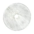 thumbnail image 3 of 24 Inch Faux Fur Christmas Tree Skirt White Plush Skirt for Merry Christmas Party Christmas Tree Decoration, 3 of 7