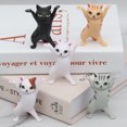 thumbnail image 2 of Jinsinto 5 Pcs Porte-Stylo Chat Décorations Chat Dansant 5 Styles Porte-Stylo PVC Mini Figurines d'Action, 2 of 5