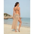 thumbnail image 4 of HDE Women's Crochet Cotton Knit Maxi Skirt Beach Swim Cover Up Sandy Beige XL, 4 of 6