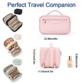thumbnail image 2 of kurtrusly Wide-Open Travel Makeup Bag For Easy Access To Essentials Brushes Makeup Bag With Compartments C, 2 of 6