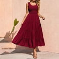 thumbnail image 4 of Vestido mini informal de playa sin mangas y con escote en V para mujer - Tejido elástico y ligero, para múltiples ocasiones, 4 of 6