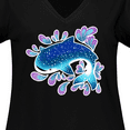 thumbnail image 4 of Inktastic Cute Whale Shark Women's Plus Size V-Neck T-Shirt, 4 of 5