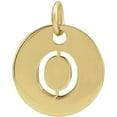 thumbnail image 1 of Precious Stars Unisex 14K Yellow Gold Initial O Disc Pendant, 1 of 3