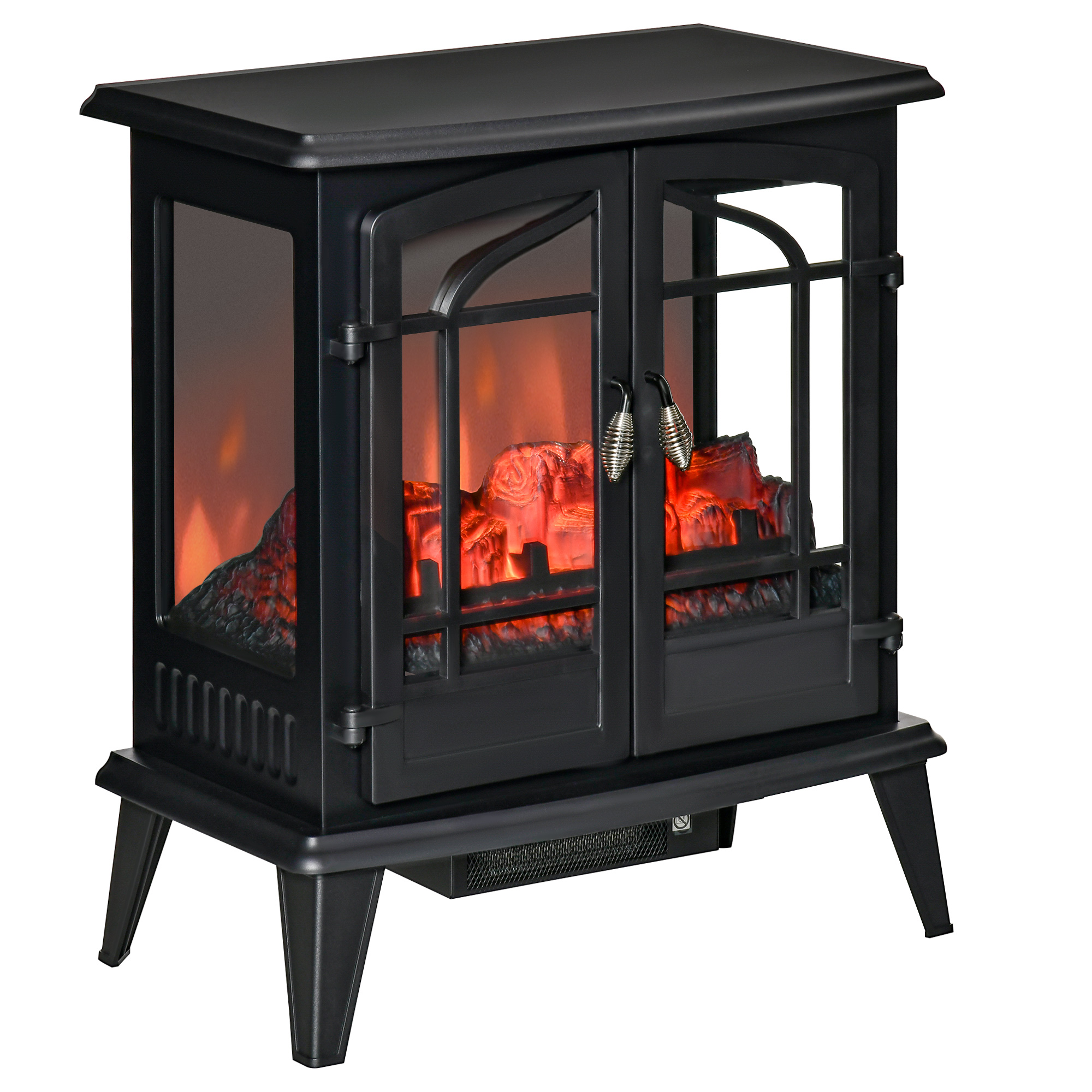 HOMCOM Electric Fireplace Heater Fireplace Stove with Overheat Protection 
