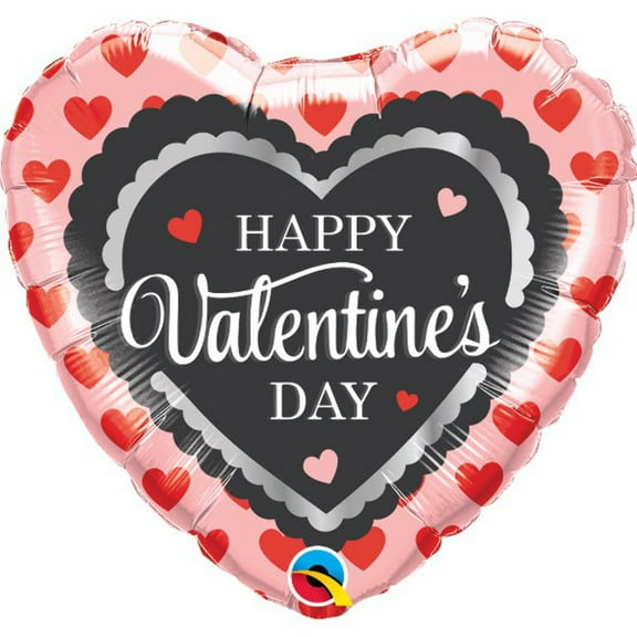 Happy Valentine's Day Heart 18 Inch Heart Shape Mylar Balloon [46080]